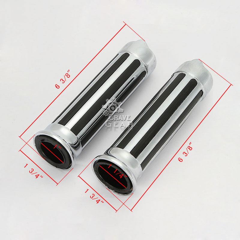 1" Skull Handlebar Hand Grips For Yamaha Virago XV 250 500 535 700 750