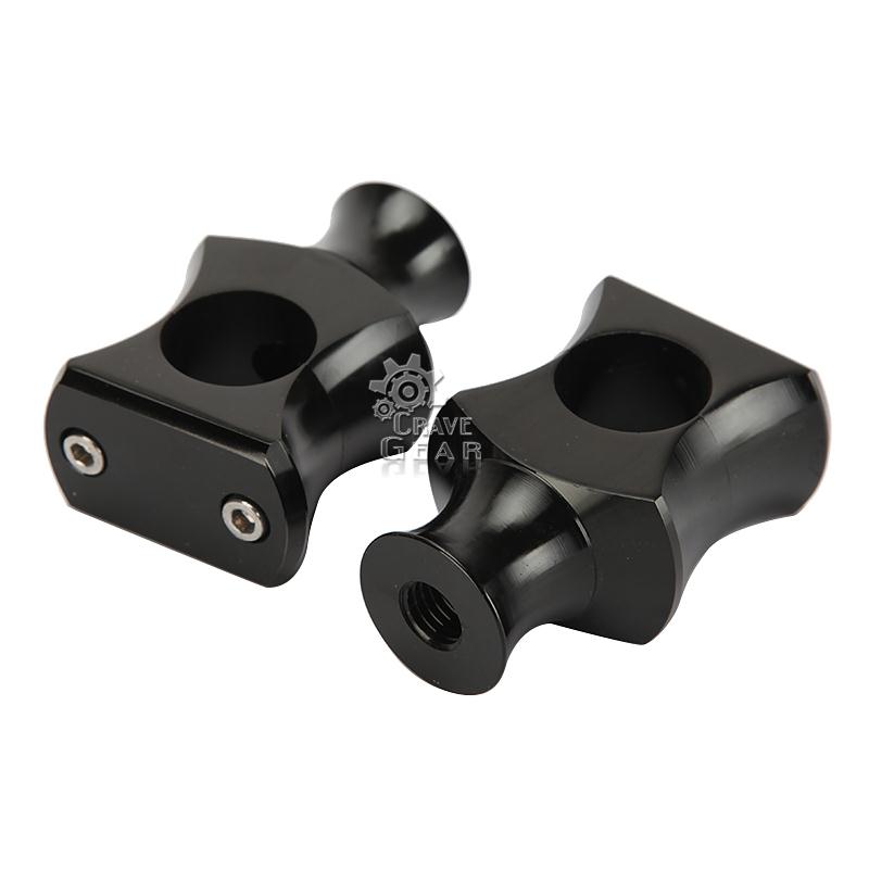 1" Black Handlebar Risers For Harley Davidson Electra Glide Ultra