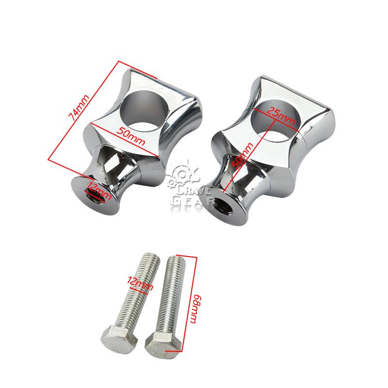 1" Chrome Handlebar Risers For Harley Davidson Softail Springer Classic