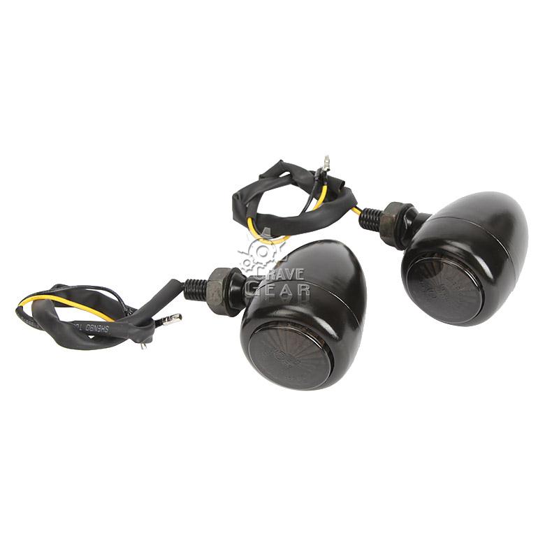 Black Bullet LED Turn Signals For Harley Davidson Dyna Glide Fat Bob