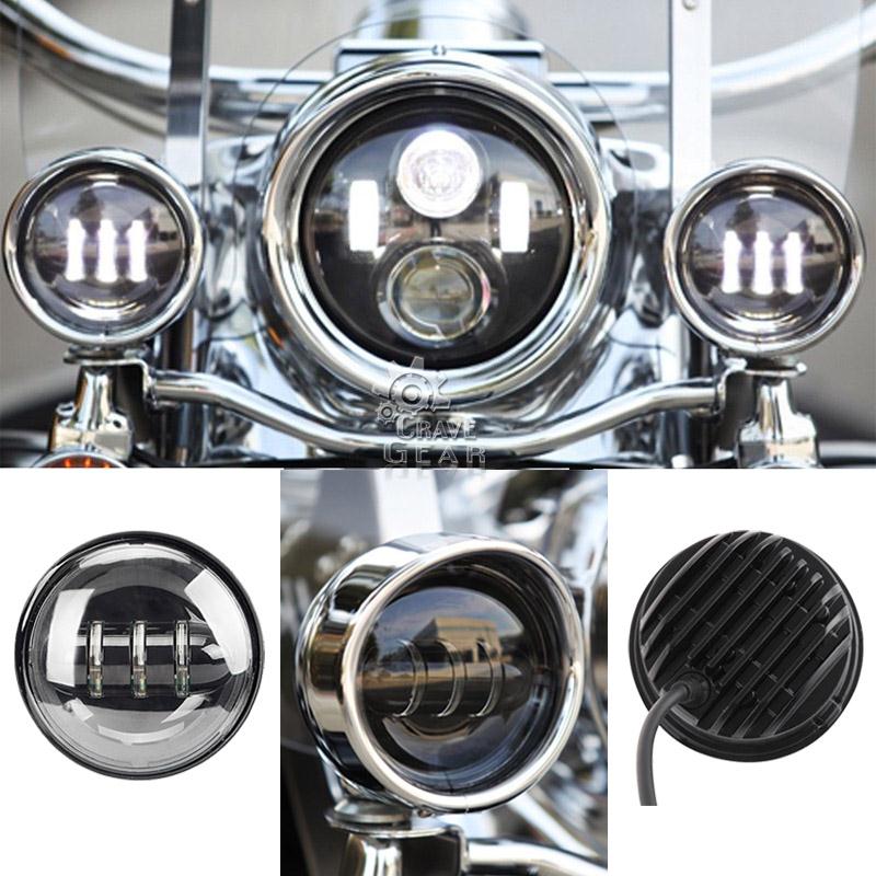 4.5" LED Daymaker Auxiliary Passing Lights For Harley Street Glide FLHX