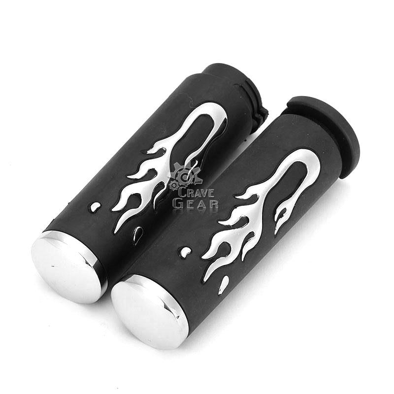 1" Handlebar Flame Hand Grips New For Harley Electra Glide Ultra