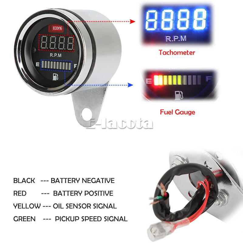 LED Tachometer Fuel Gauge Fit for Honda VTX 1300 1800 TYPE C R S N