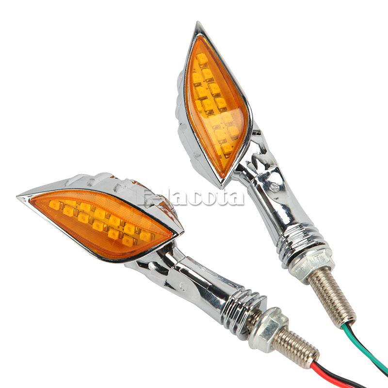 4 Chrome LED Skull Turn Signal for Victory Cross Country Jackpot