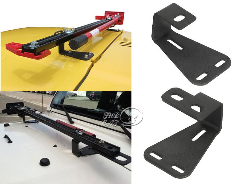 2x Hood Hi Lift Jack Mount Brackets Kit Fit for Jeep CJ 4486 TJ 9706