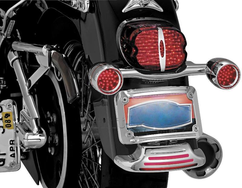 Chrome Curved License Plate Frame Bracket For Harley Street Glide FLHX