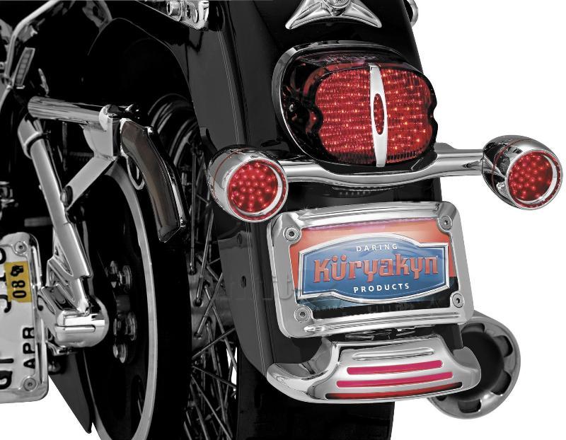 Chrome Curved License Plate Frame Mount For Harley Softail Deluxe FLSTN 200514 eBay