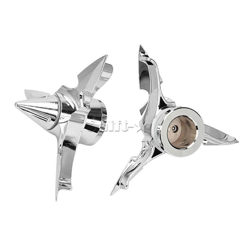 Spinning Axle Caps Front Axle Spike Center Cap Fit Harley Sportster 883