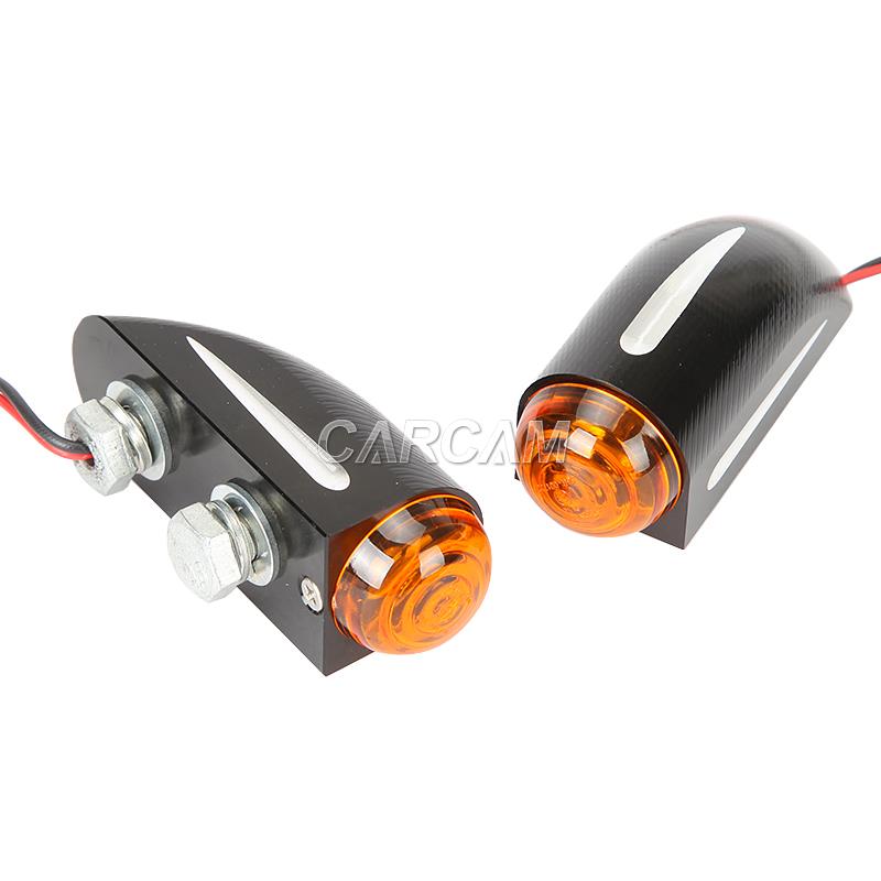 CNC Turn Signal Lights Black Amber fit Harley Davidson VRod Night
