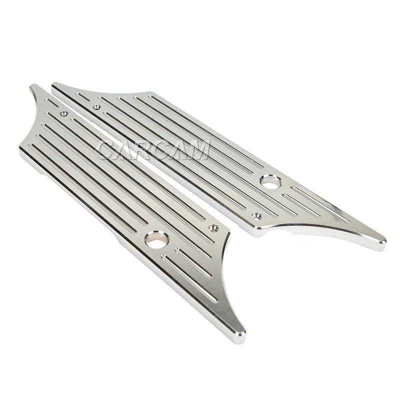 Chrome Saddlebag Latch Covers For Harley Davidson Road King Custom EFI