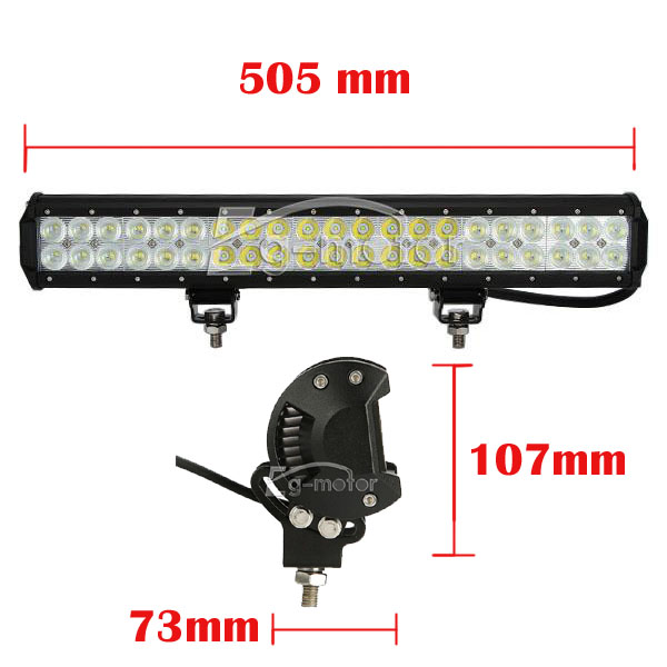 20 126W USA CREE 42 LED Work Light Bar SUV ATV 4WD 4x4 Spot / Flood