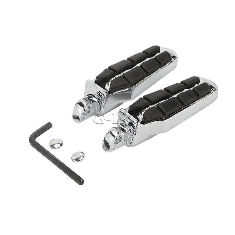 Chrome Tombstone Male Mount Foot Pegs For Harley Softail Dyna Sportster
