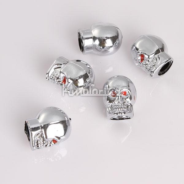 5pcs Cool SkullStyle Bike Car Motor Motorcycle Tire Tyre Valve Dust