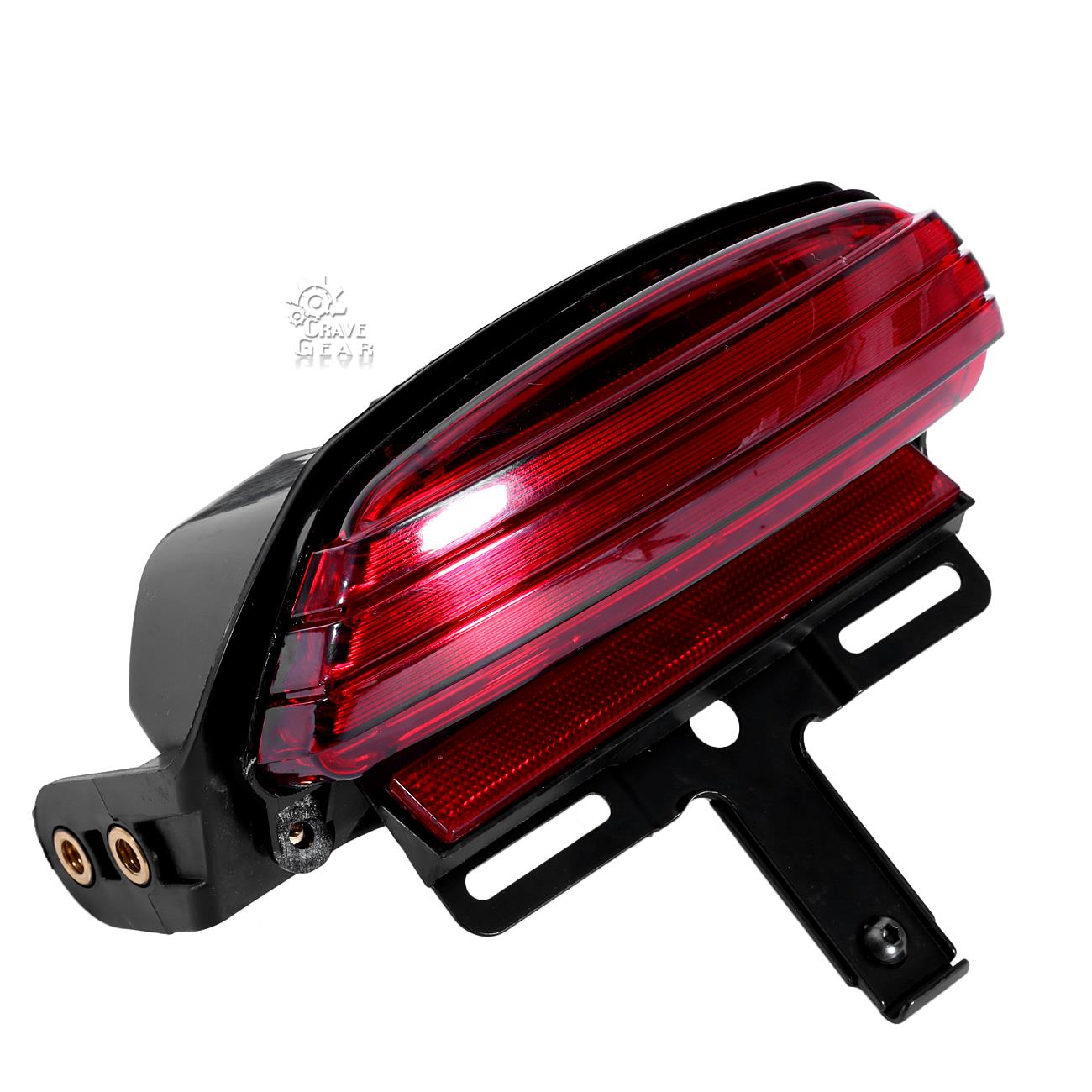 LED Red Rear Fender Tail Brake License Light for Harley Softail Custom