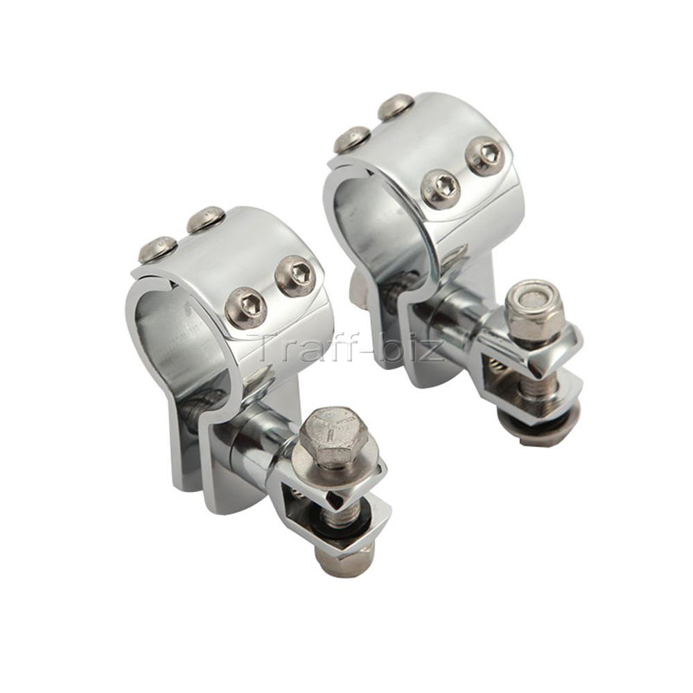 11/4" Clamp Highway Crash Bar Pegs Footpegs for Harley Touring Electra