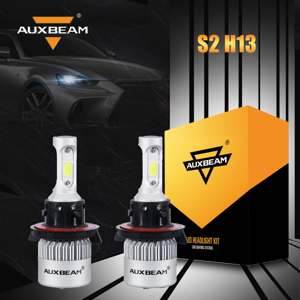 Auxbeam HB5 9007 360° 3-Side LED 72W 8000LM Headlight Bulbs 6500K High Low Kit