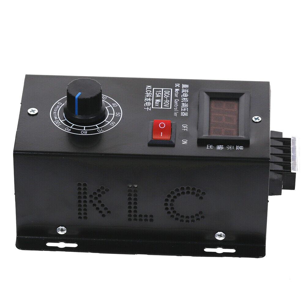 DC 6V-90V PWM DC Motor Speed Controller PLC 15A Voltage Governor Voltage Display