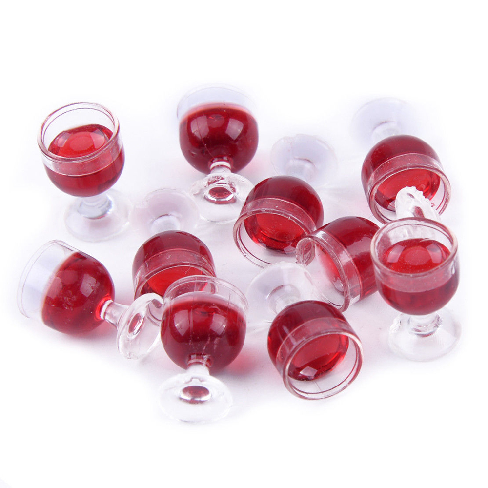 MagiDeal 1:12 Wine Glass Mugs Dolls House Miniature Dining Table Accessory