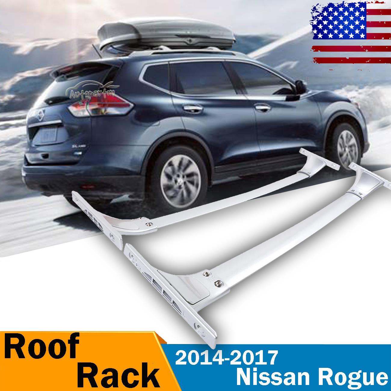 FOR 14-17 NISSAN ROGUE OE FACTORY STYLE ROOF RACK RAILS CROSS BARS CARGO CARRIER | eBay 2015 Nissan Rogue Select Roof Cross Bars