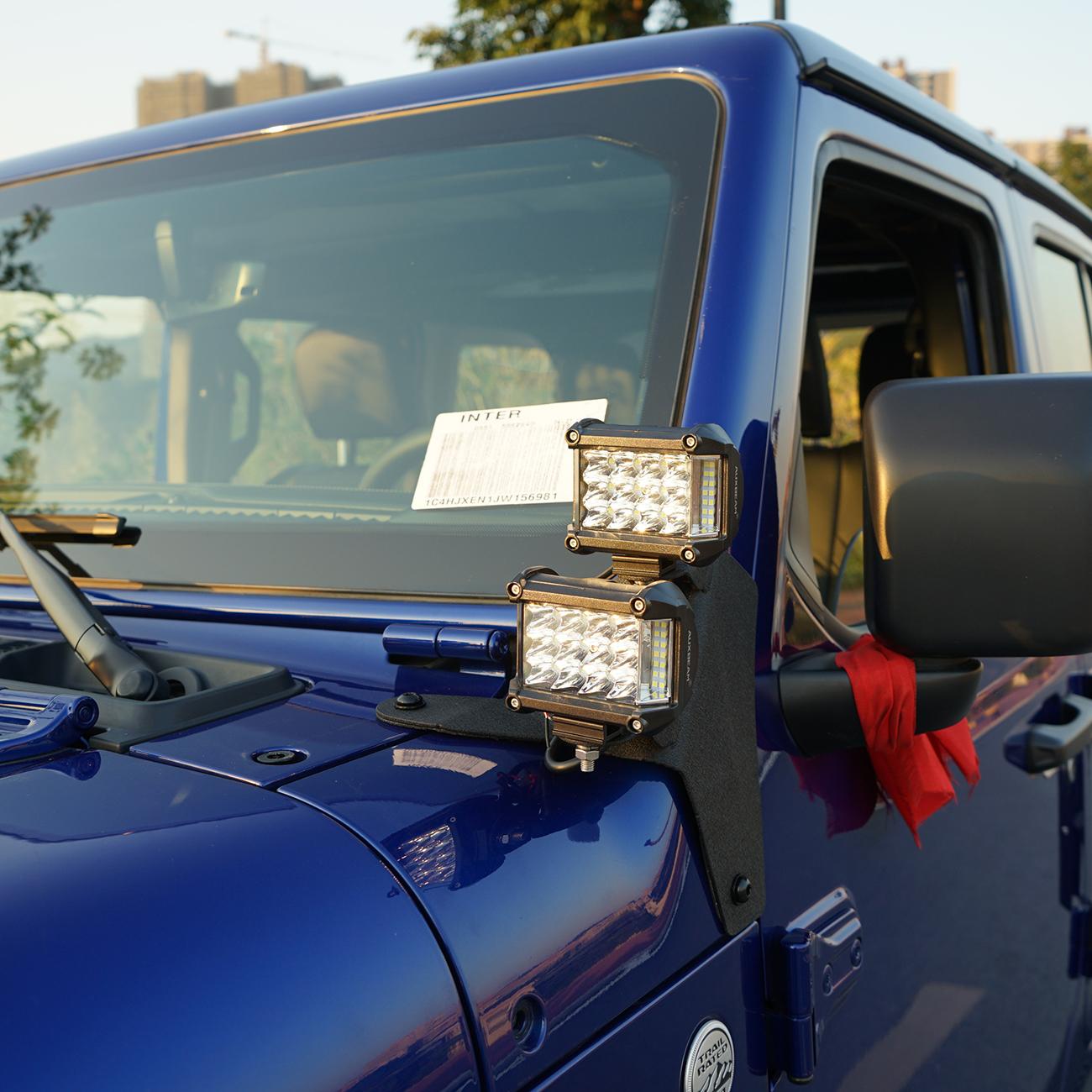 Auto Parts Accessories A Pillar Dual Mount Bracket For Jeep