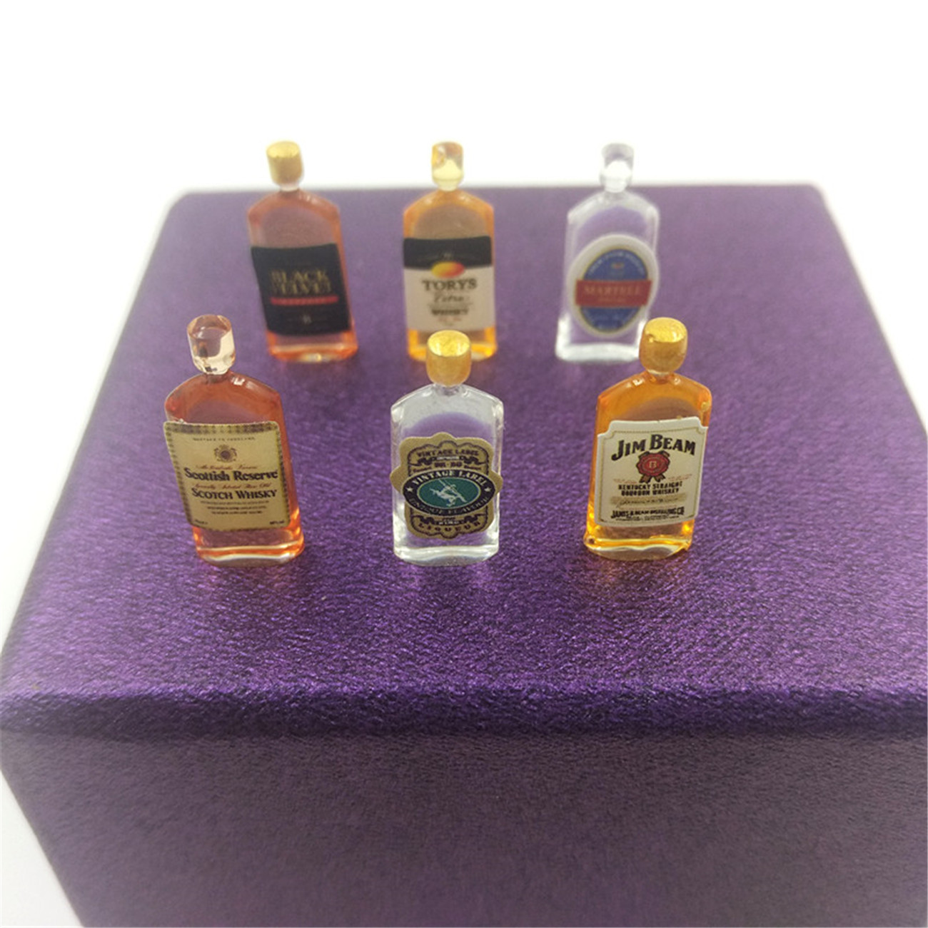 4X 1/6 Scale Dollhouse Miniature Drink Whisky Wine Bottles Model Pretend PlayPLf 