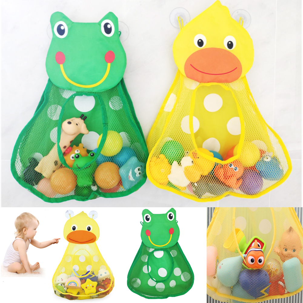 Baby Bathtub Toy Mesh Duck Frog Storage Bag Holder Bathroom Organiser Kids Favor