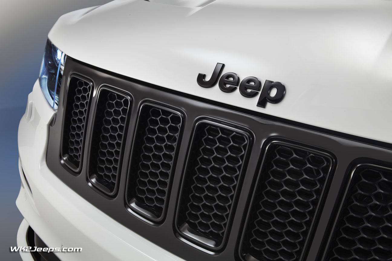 7pcs gloss black front grille trim ring insert for jeep grand