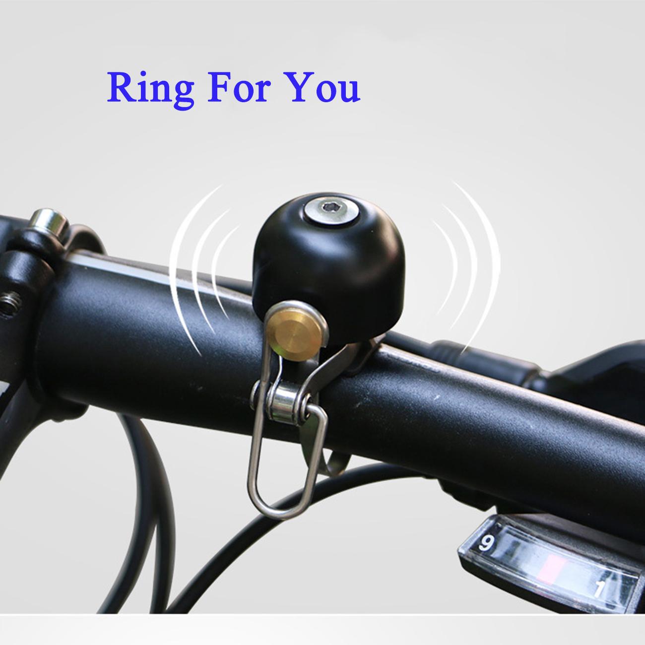 New Safety Cycling Bicycle Handlebar Metal Ring Black Bike Bell Horn Sound Alarm