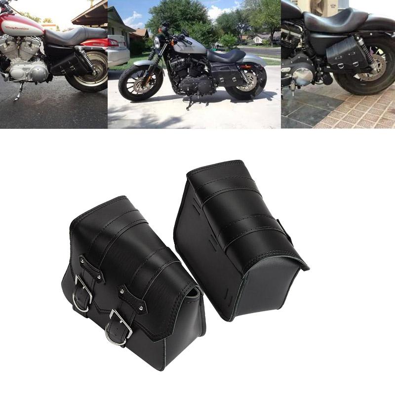 Motorcycle Black Side Saddle Bags For Harley Davidson Sportster XL883 1200 Motorcycle Black Side Saddle Bags For Harley Davidson Sportster XL883 1200
