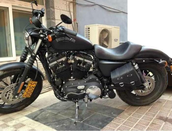 Motorcycle Black Side Saddle Bags For Harley Davidson Sportster XL883 1200 Motorcycle Black Side Saddle Bags For Harley Davidson Sportster XL883 1200