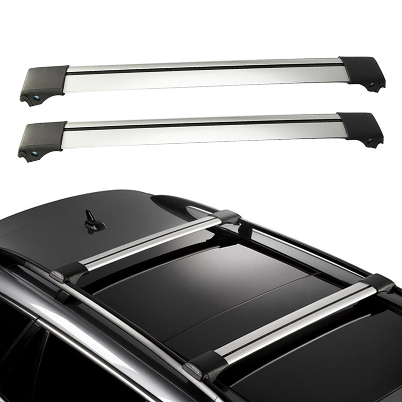 2x Universal Cross Bar Top Rails Roof Rack Luggage Cargo Carrier