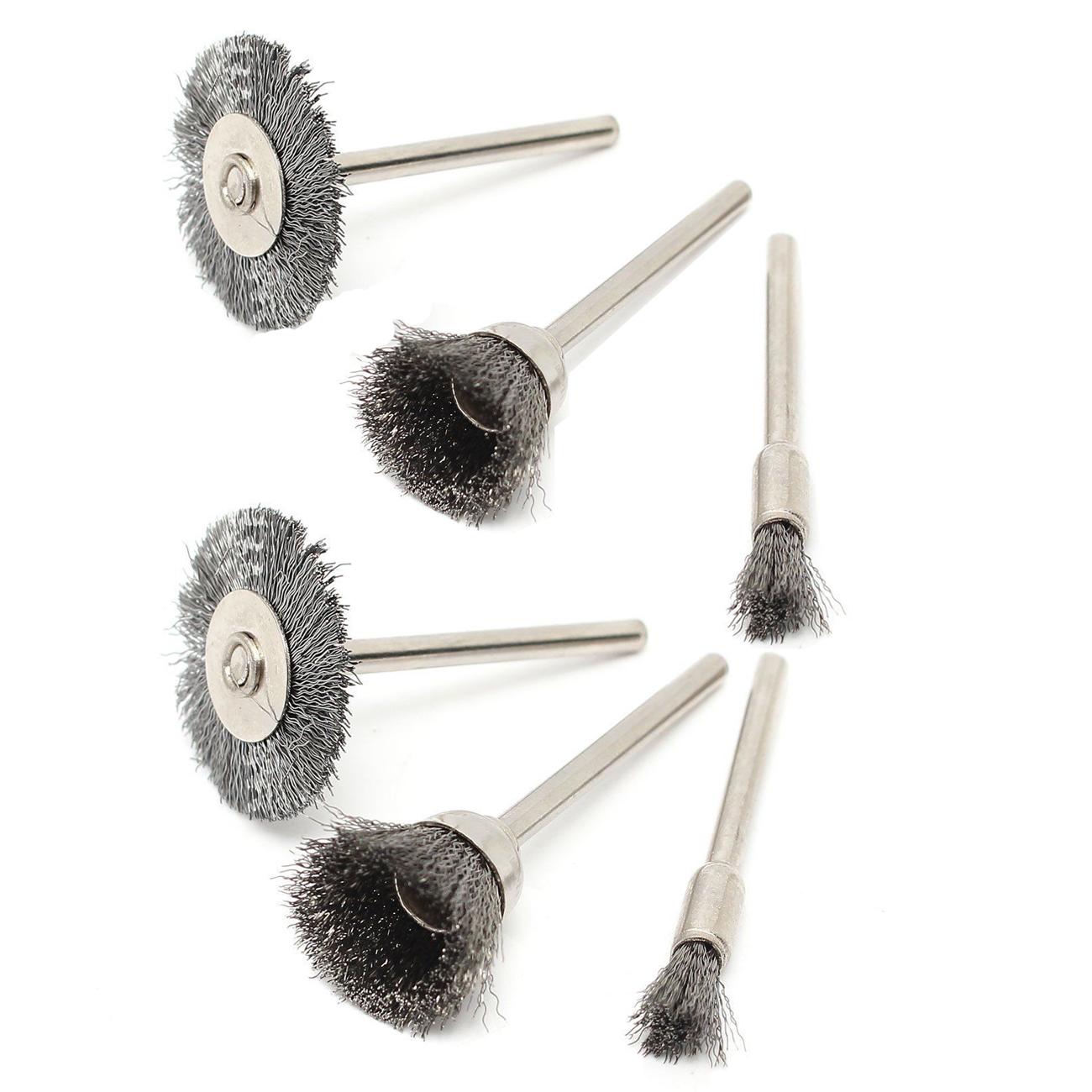 45pcs Stainless Steel Wire Cup Mix Brush Set Fits Rotary Tool Accessory XS