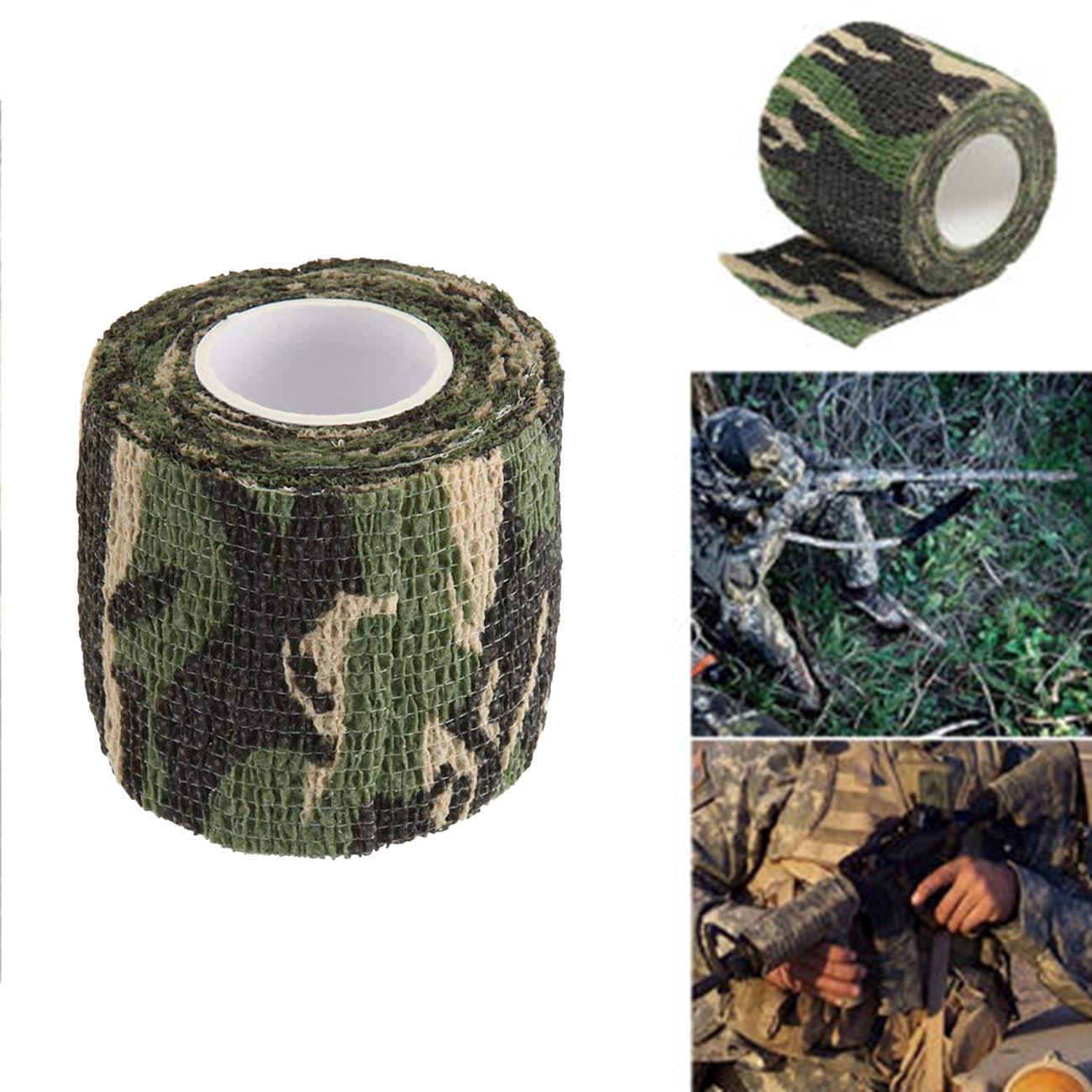 3 Rolls 4.5M Camo Gun Rifle Waterproof Camouflage Stealth Duct Tape Wrap Hunting